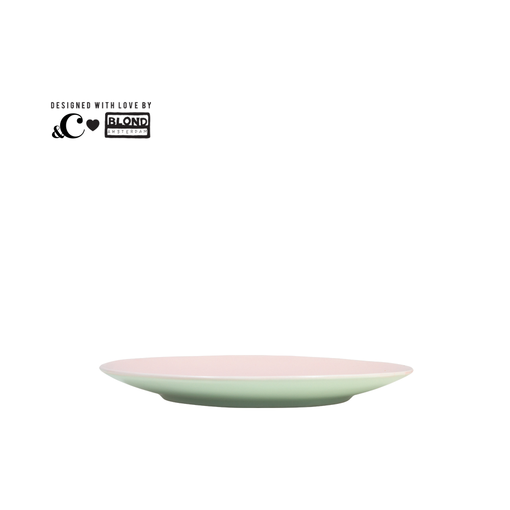500017-_C-Pink plate, 22 cm1-nieuw