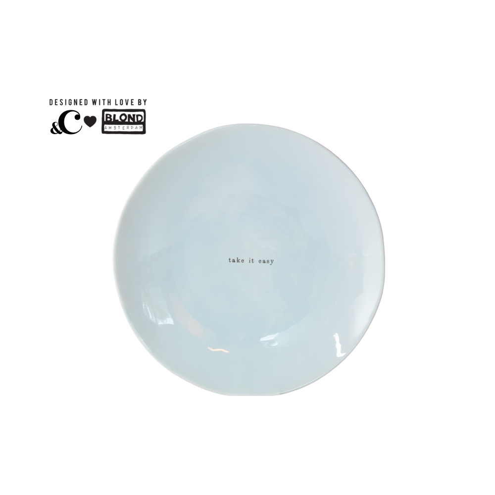 500018-_C-Light Blue plate, 22 cm0-nieuw