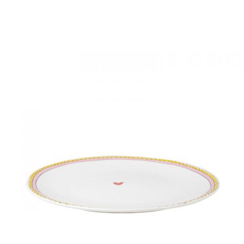 New - Dinner Plate ⌀26 cm pink rim