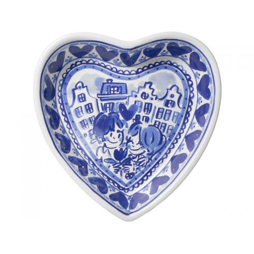 Heart shaped plate Delfts Blond Ø22cm Valentine