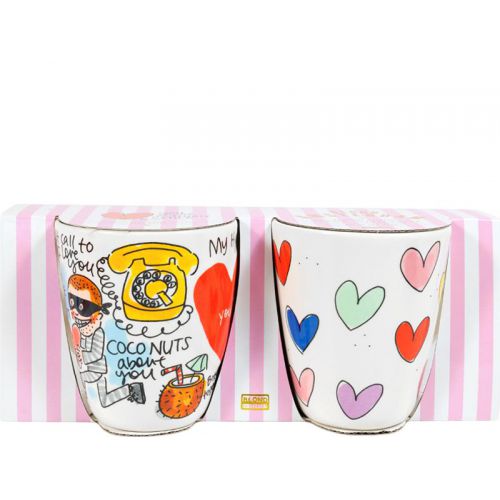 Set of 3D mug heart & mug hearts Valentine