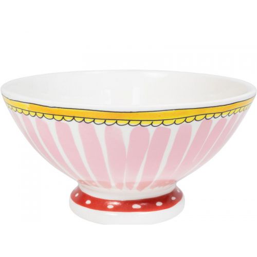 Vintage bowl pink stripes Ø21cm