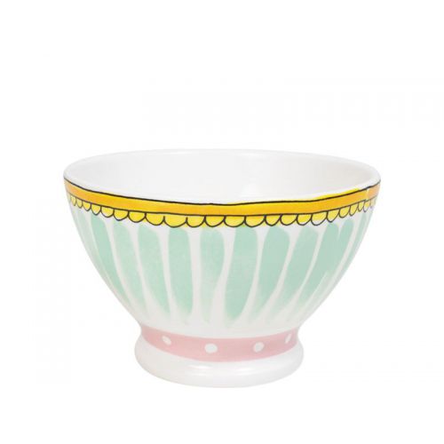 Vintage bowl mint stripes Ø13cm