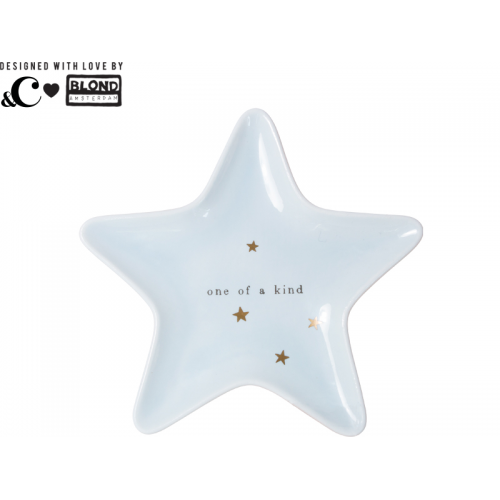 Blue star shaped plate - One of a kind